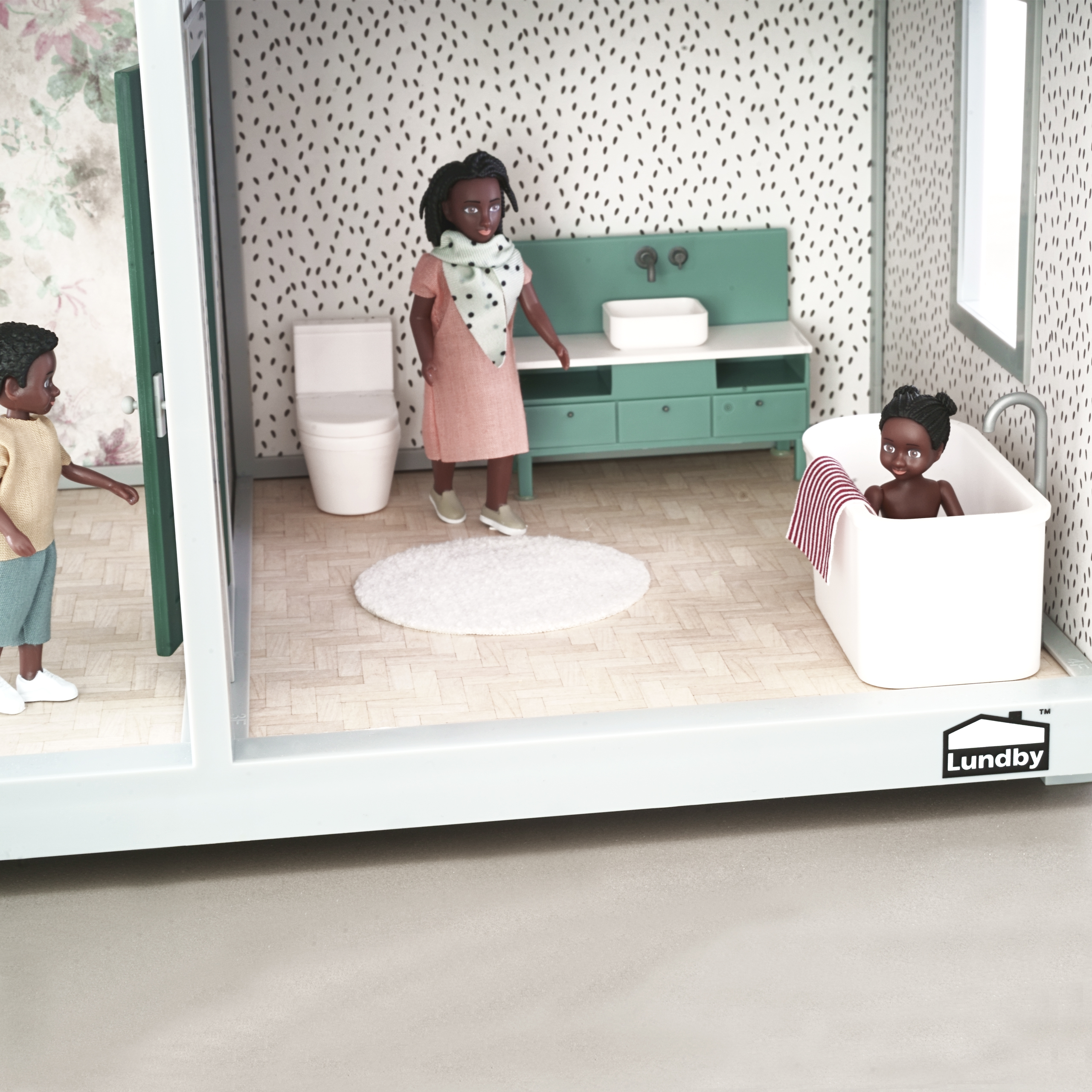 Lundby lundby dollhouse furniture bathroom set basic